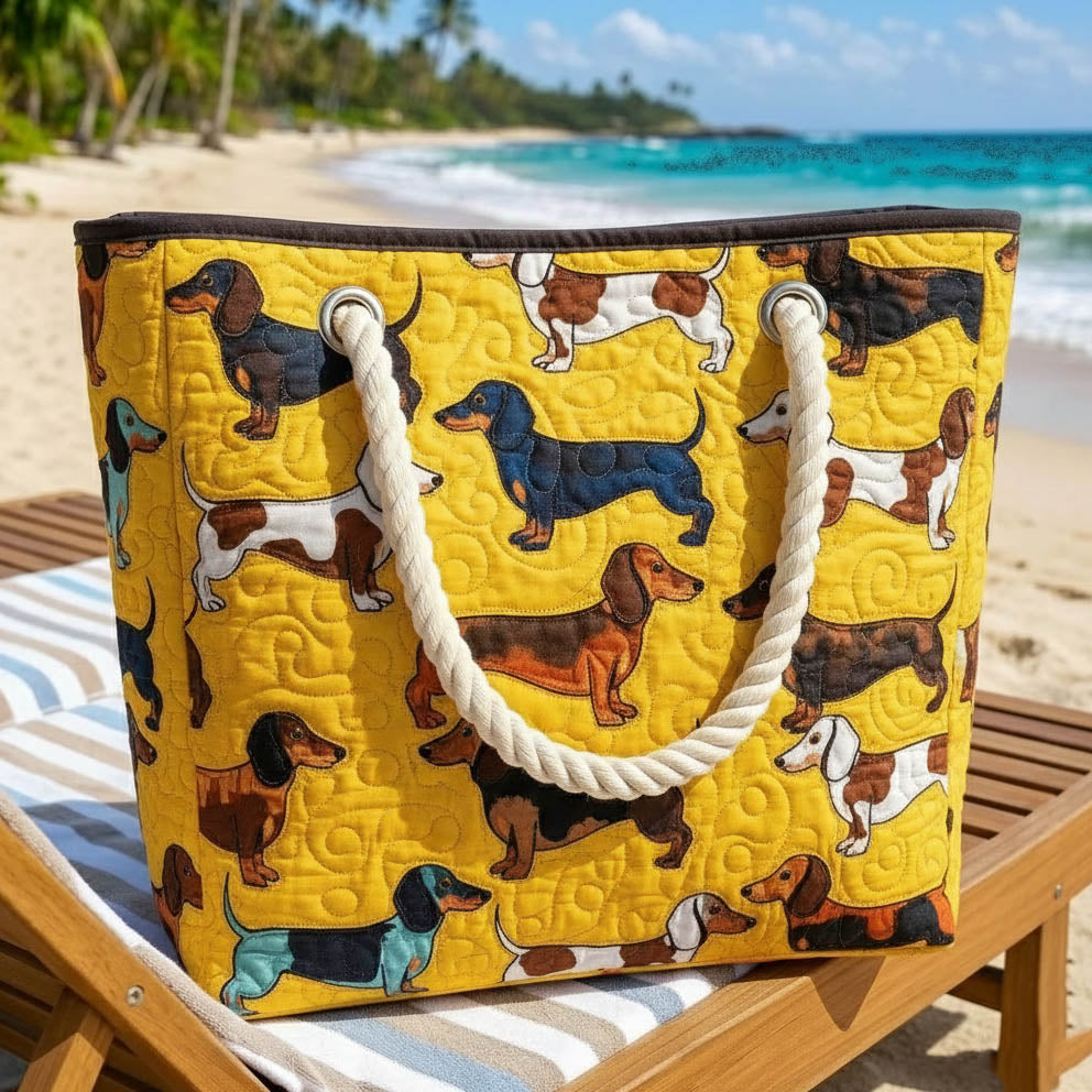 Kézzel Készült Strandtáska | Dachshund