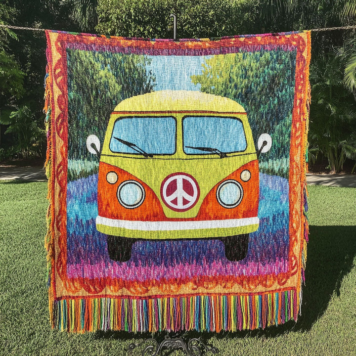 Groovy Bus - kötött takaró