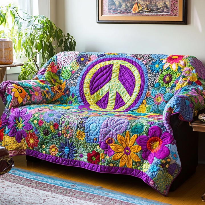 Hippie stílusú tűzött kanapvédő
