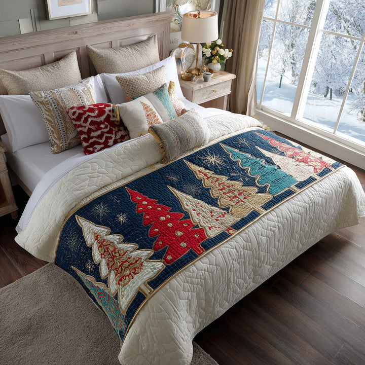 Patchwork karácsonyi takaró futópadra