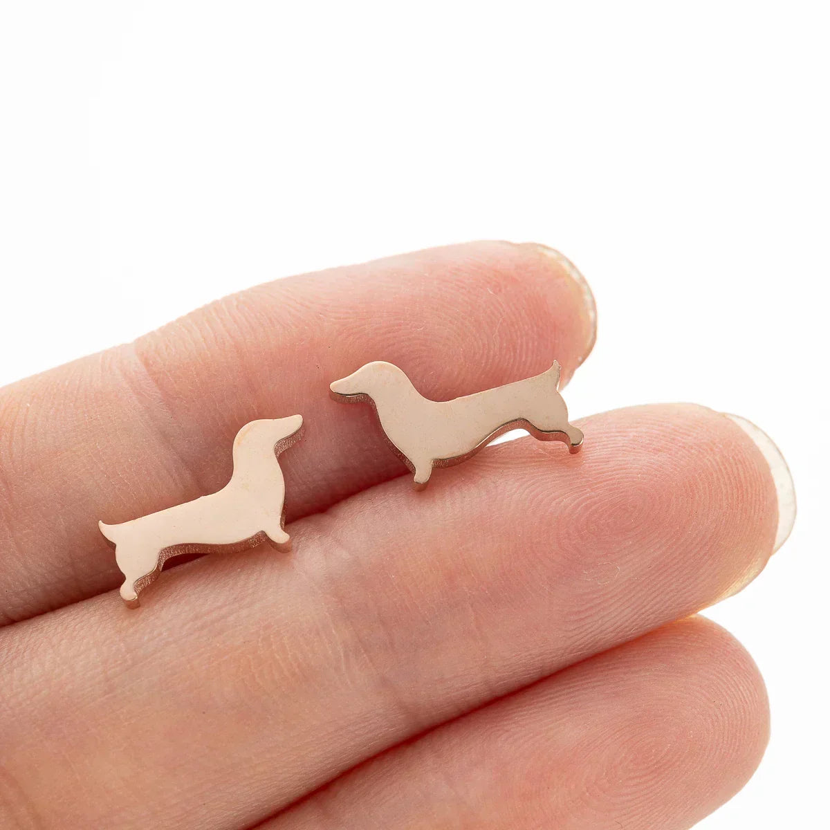 Dachshund fülbevalók – Minimalista fém fülbevalók