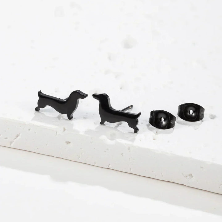 Dachshund fülbevalók – Minimalista fém fülbevalók