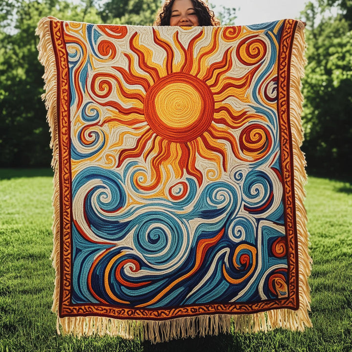 Sunfire Swirls kötött takaró