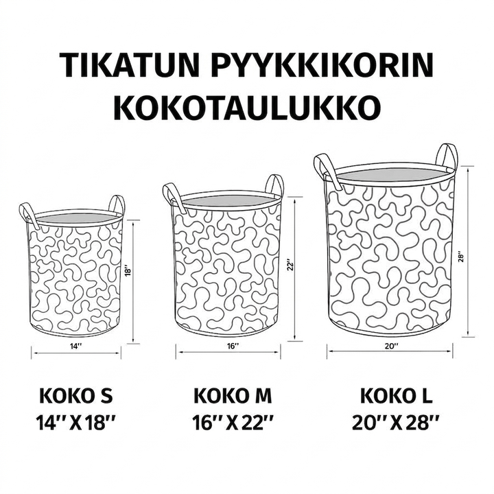 Kis mintás textil mosókosár NCU0DDK807
