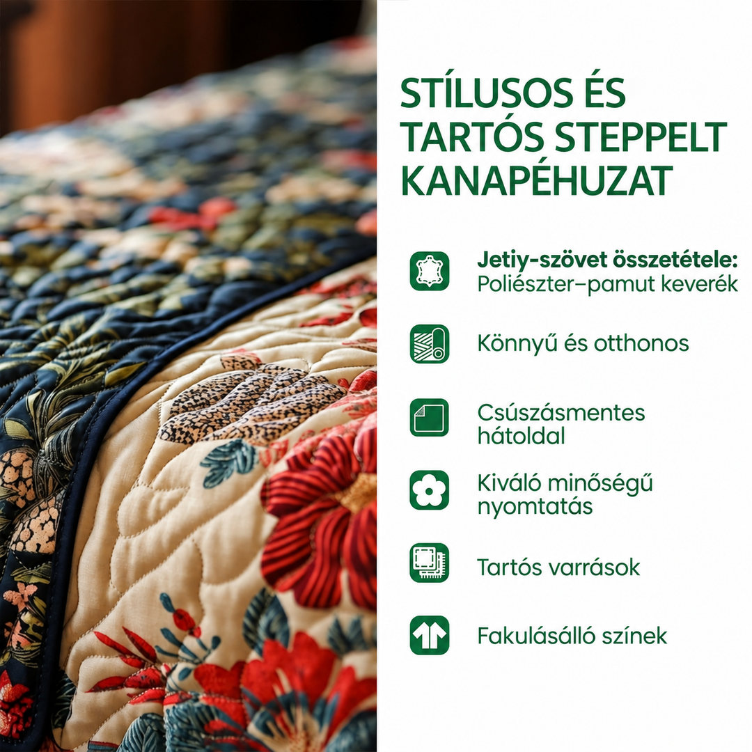 Ünnepi köszöntés – patchwork kanapétakaró